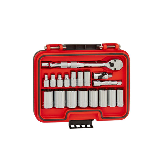 Proto J52119AS — 3/8 in. Drive 12-Point Aerospace Socket Set (19 pc.) J52119AS
