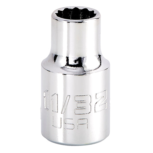Proto Socket 3/8 Drive 11/32 12-Point Intm J5211N