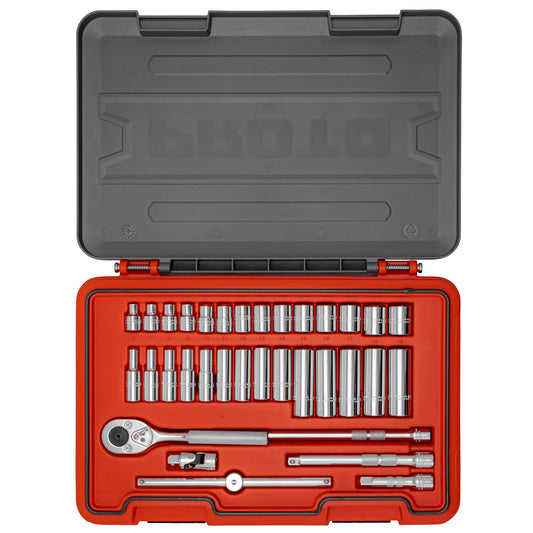 Proto 3/8 in. Drive 6-Point Metric Socket Set (34 pc.) J52234S