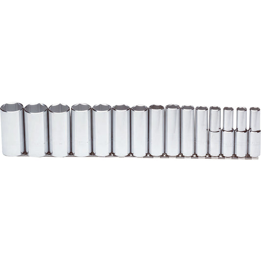 Proto J54103 — 1/2 in. Drive 6-Point Deep Socket Set (15 pc.) J54103