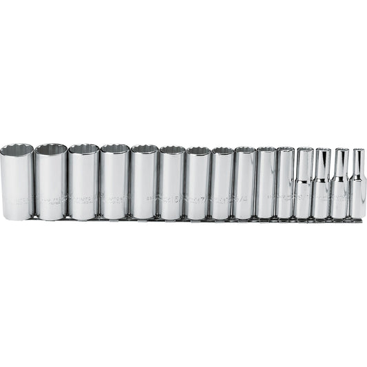 Proto J54107 — 1/2 in. Drive 12-Point Deep Socket Set (15 pc.) J54107
