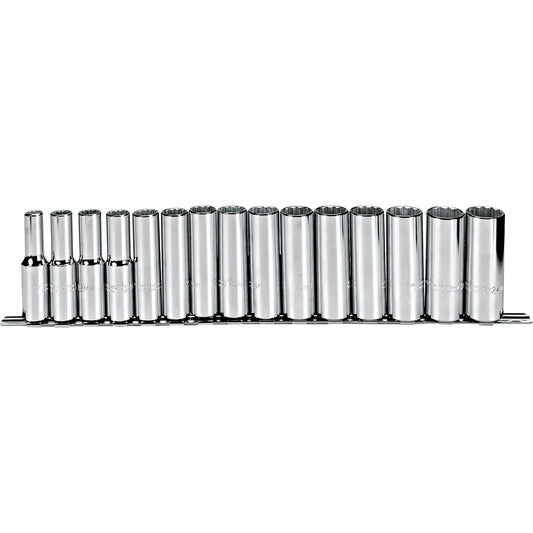 Proto J54207 — 1/2 in. Drive 12-Point Metric Deep Socket Set (15 pc.) J54207