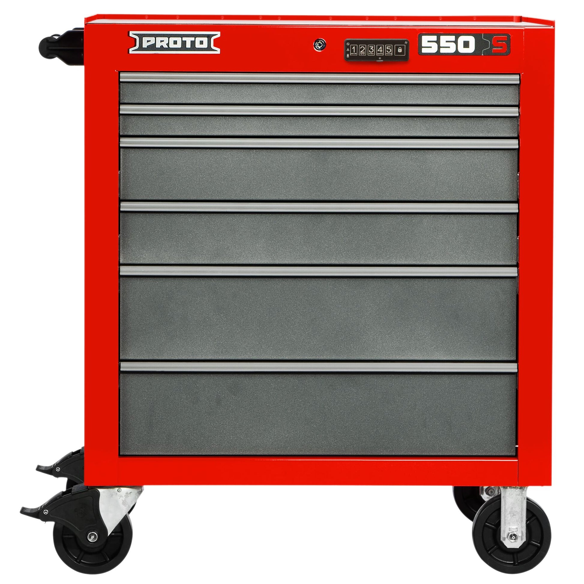 Proto Roll Cab 34 in. 6 Drawer Red/Grey J553441-6SG