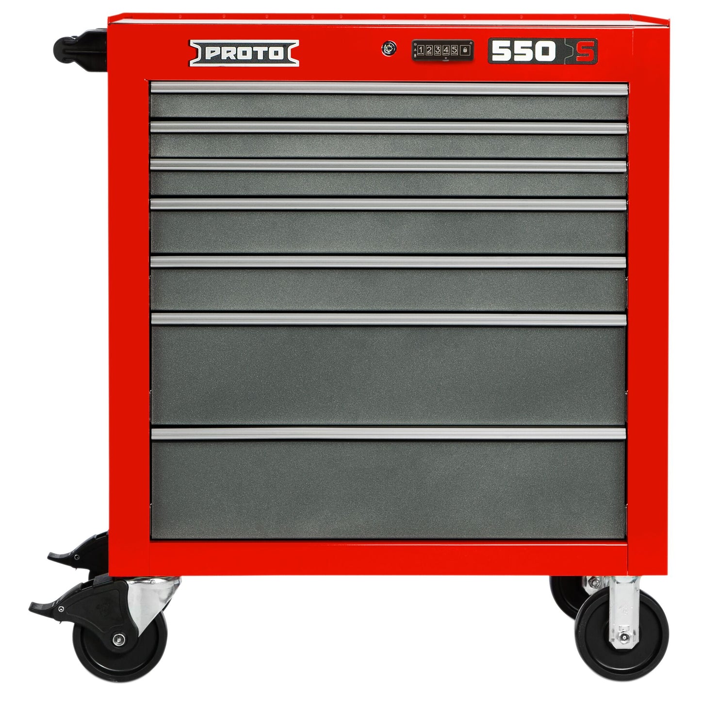 Proto Roll Cab 34 in. 7 Drawer Red/Grey J553441-7SG