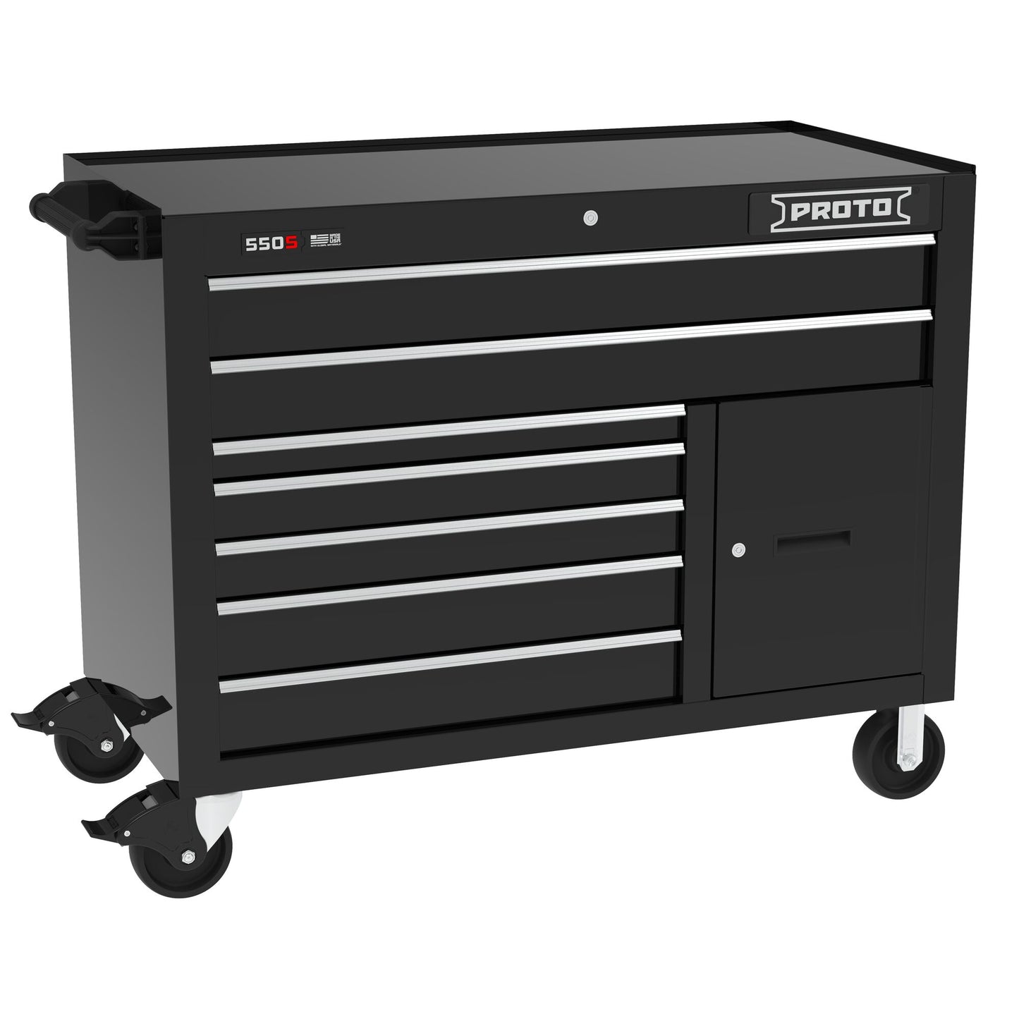 Proto Wrkstation 50 in. 7 Drawer Gl Blk J555041B-7BK-1S