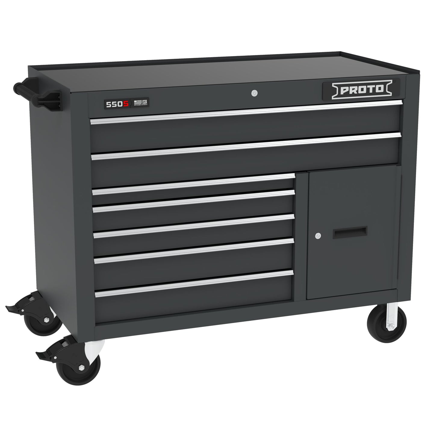 Proto Wrkstation 50 in. 7 Drawer Dual Black J555041B-7DB-1S