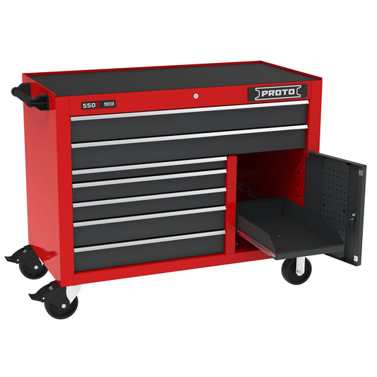 Proto J555041B-7SG-1S — 50 in. 7-Drawer 550S Series Workstation With Wheels J555041B-7SG-1S