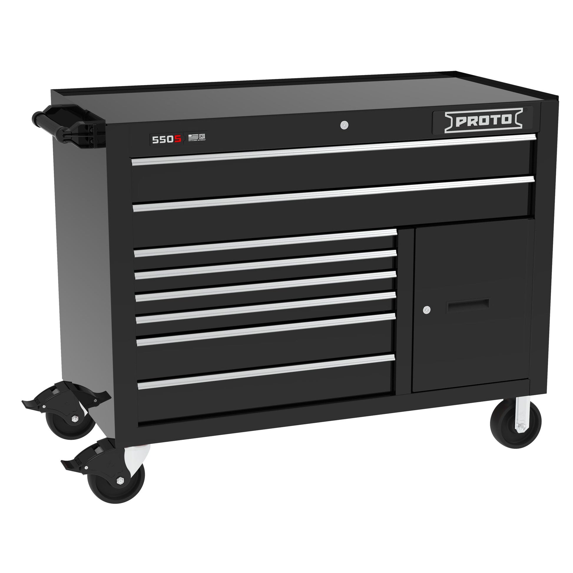 Proto Wrkstation 50 in. 8 Drawer Gl Blk J555041B-8BK-2S