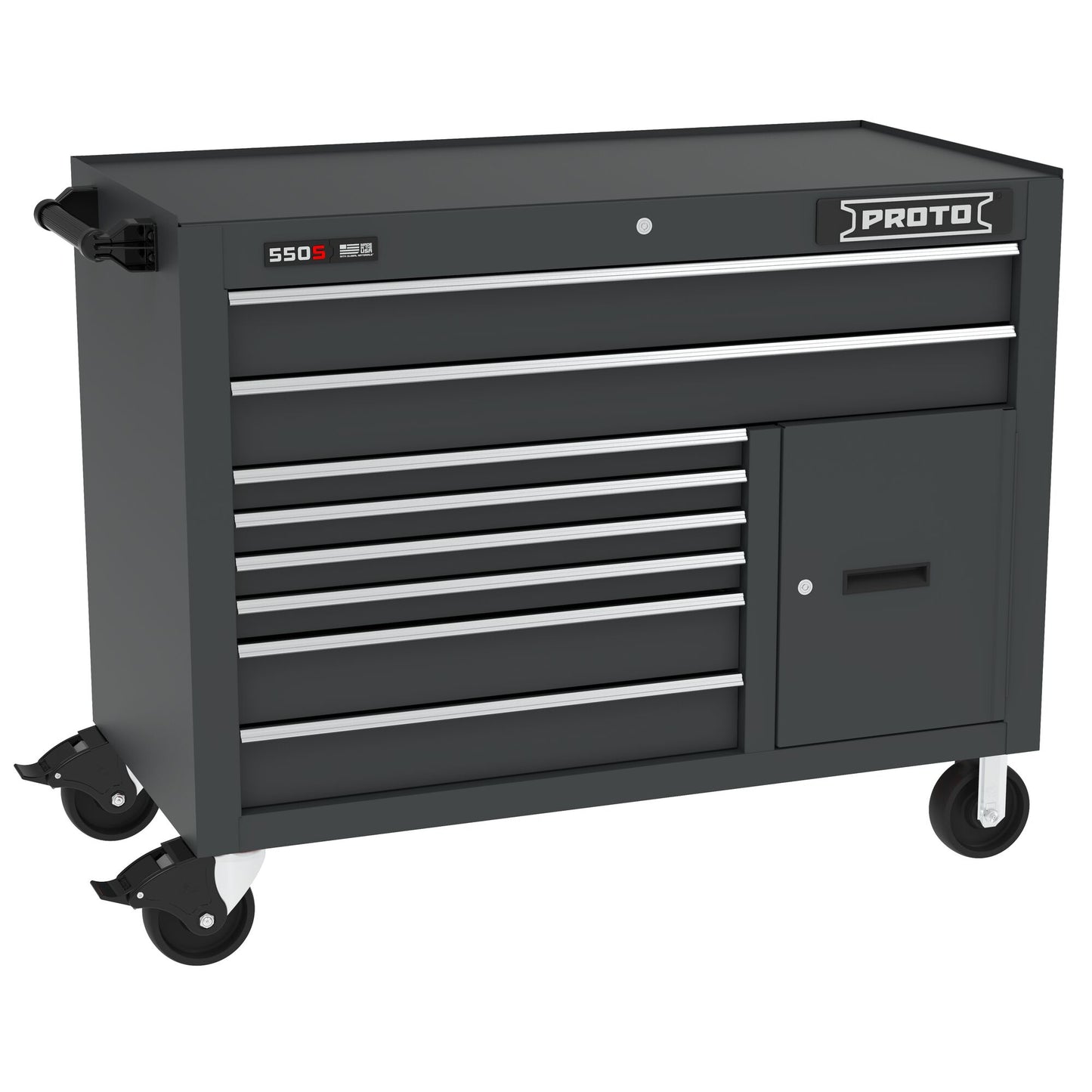 Proto Wrkstation 50 in. 8 Drawer Dual Black J555041B-8DB-2S