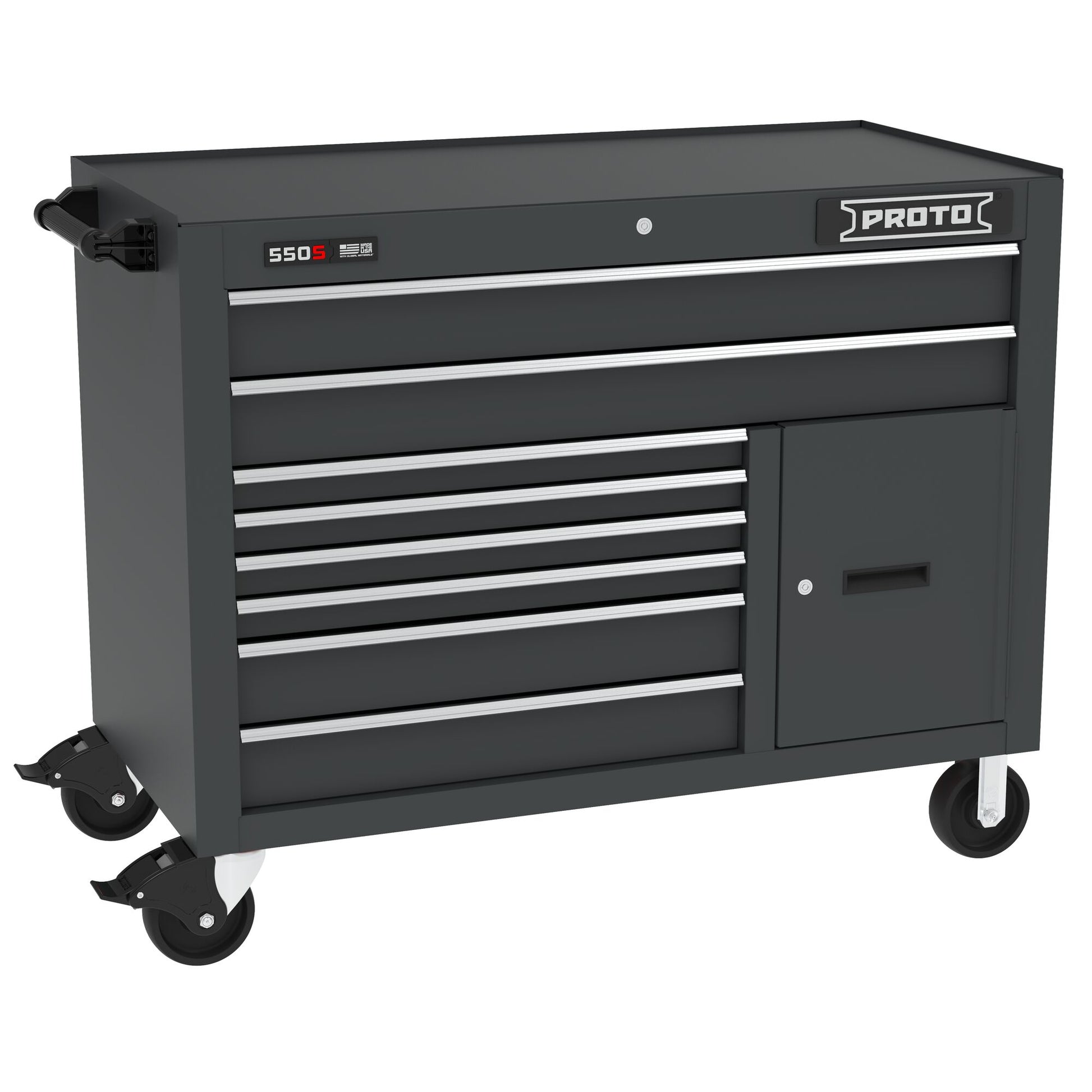 Proto Wrkstation 50 in. 8 Drawer Dual Black J555041B-8DB-2S