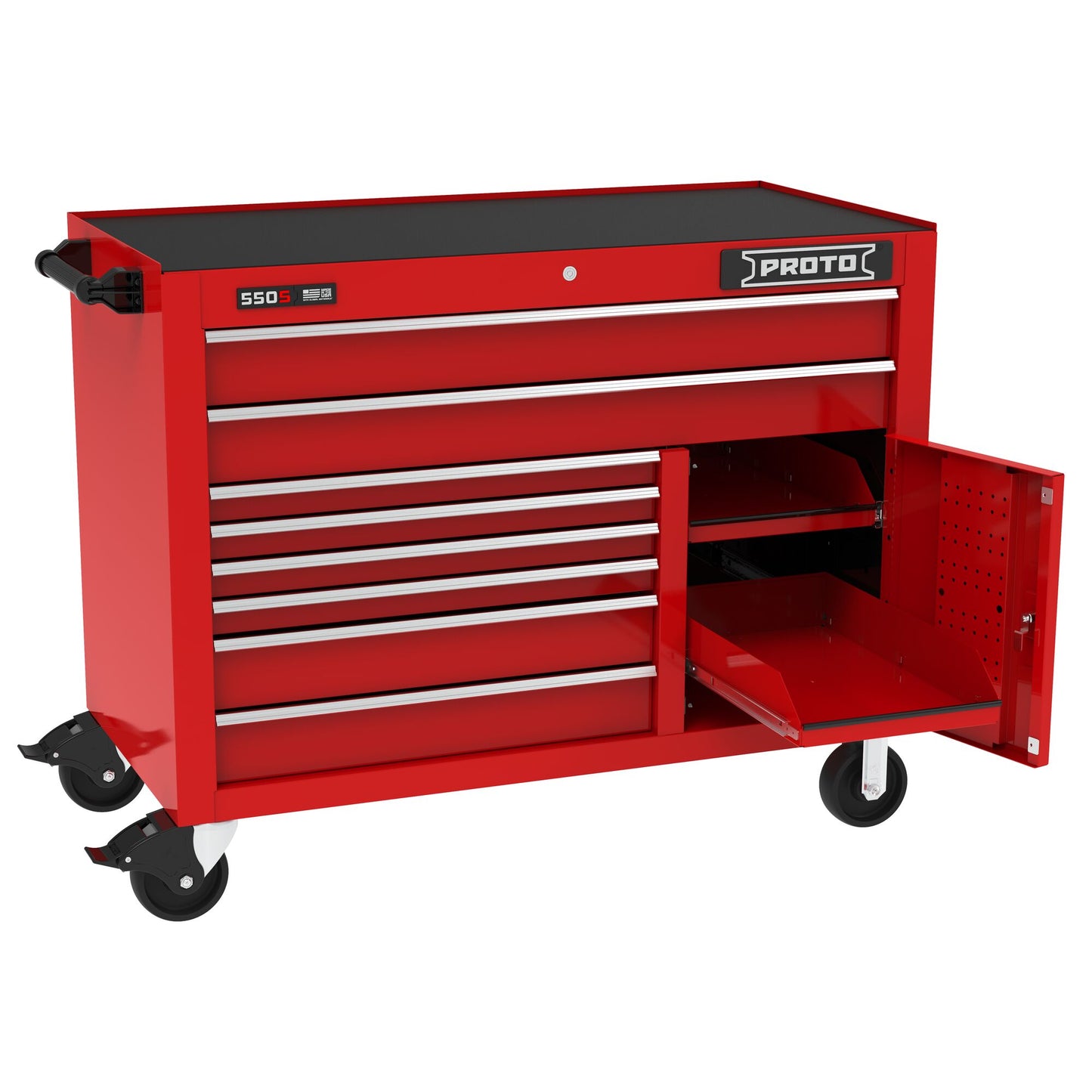 Proto Wrkstation 50 in. 8 Drawer Gl Red J555041B-8RD-2S