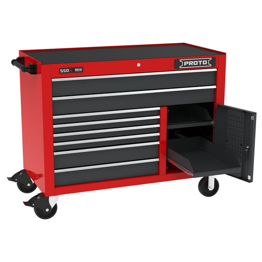 Proto J555041B-8SG-1S — 50 in. 8-Drawer 550S Series Workstation With Wheels J555041B-8SG-1S