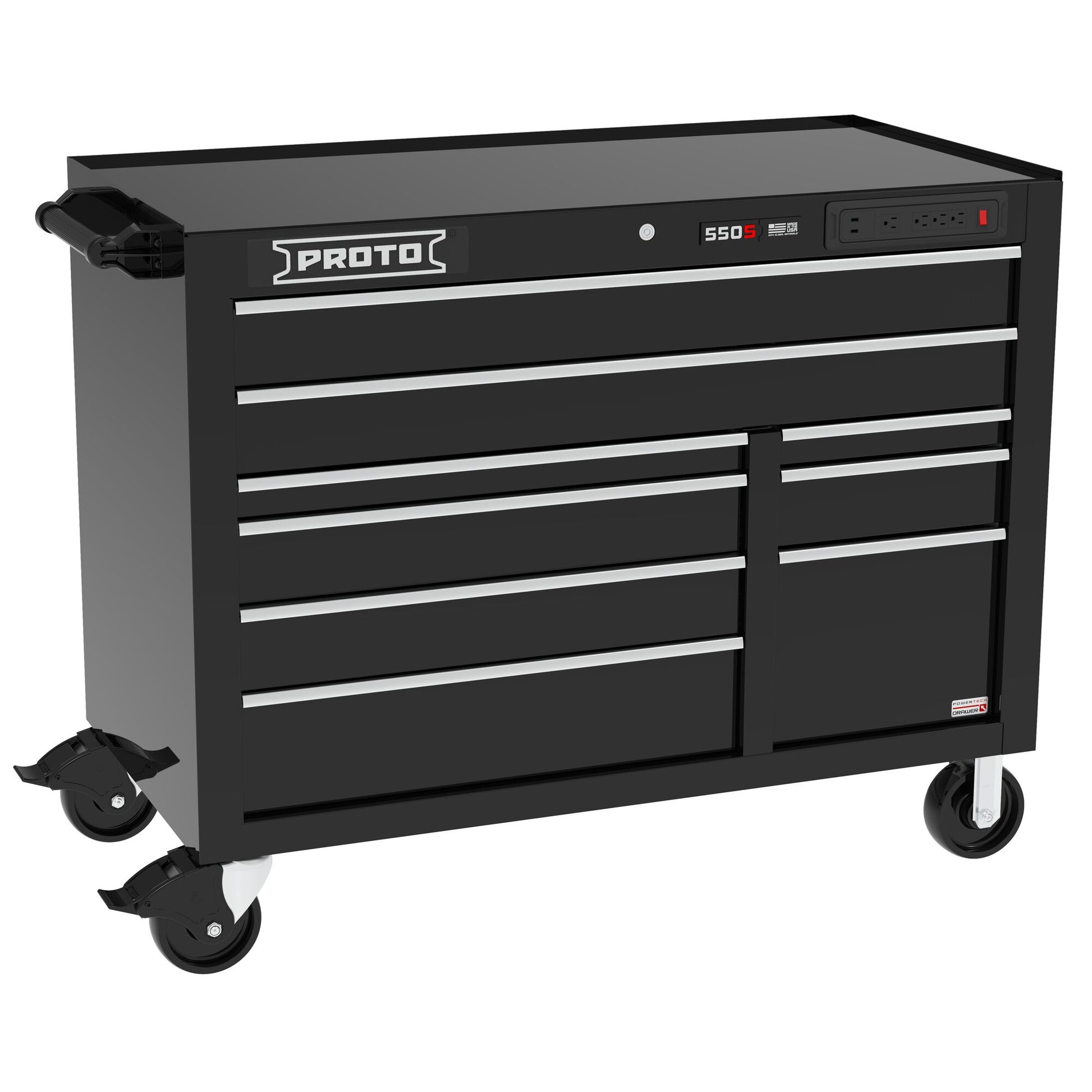 Proto J555041B-9BKPDP — 50 in. 9-Drawer 550E Front Facing Power Workstation J555041B-9BKPDP