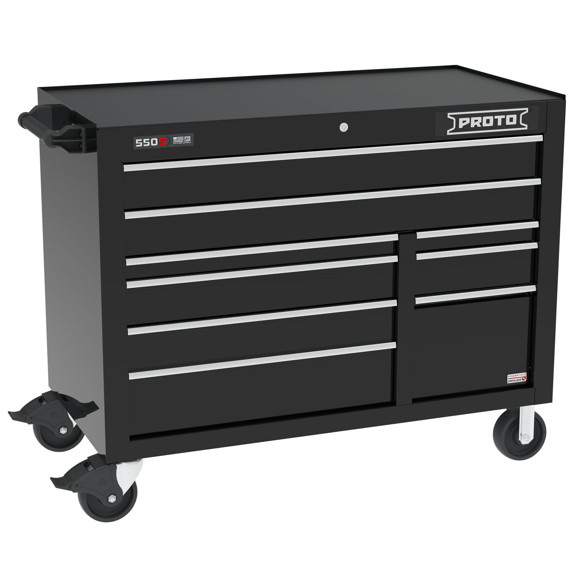 Proto Pwr Wrkstn 50 in. 9 Drawer Gl Blk J555041B-9BKPD