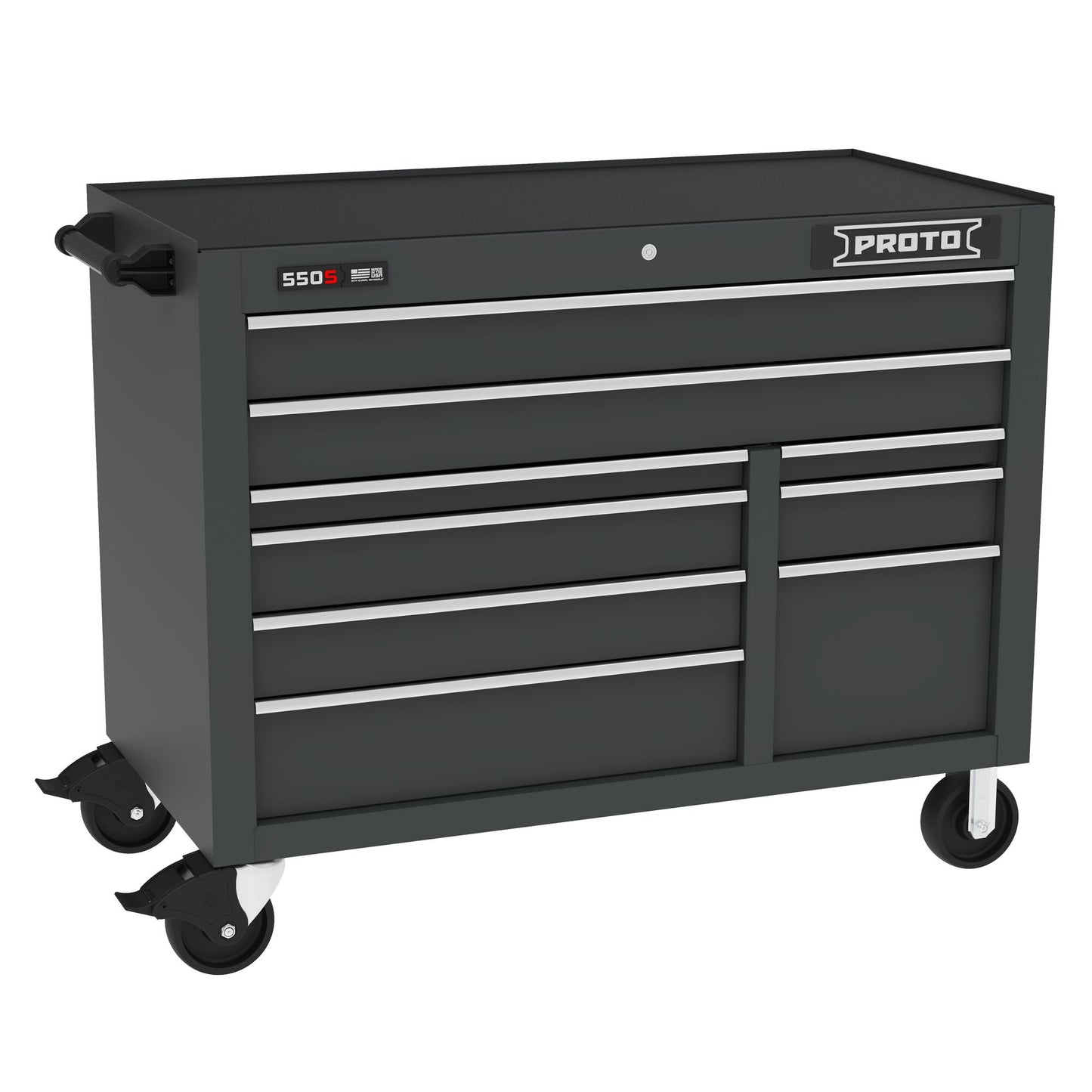 Proto Wrkstation 50 in. 9 Drawer Dual Black J555041B-9DB