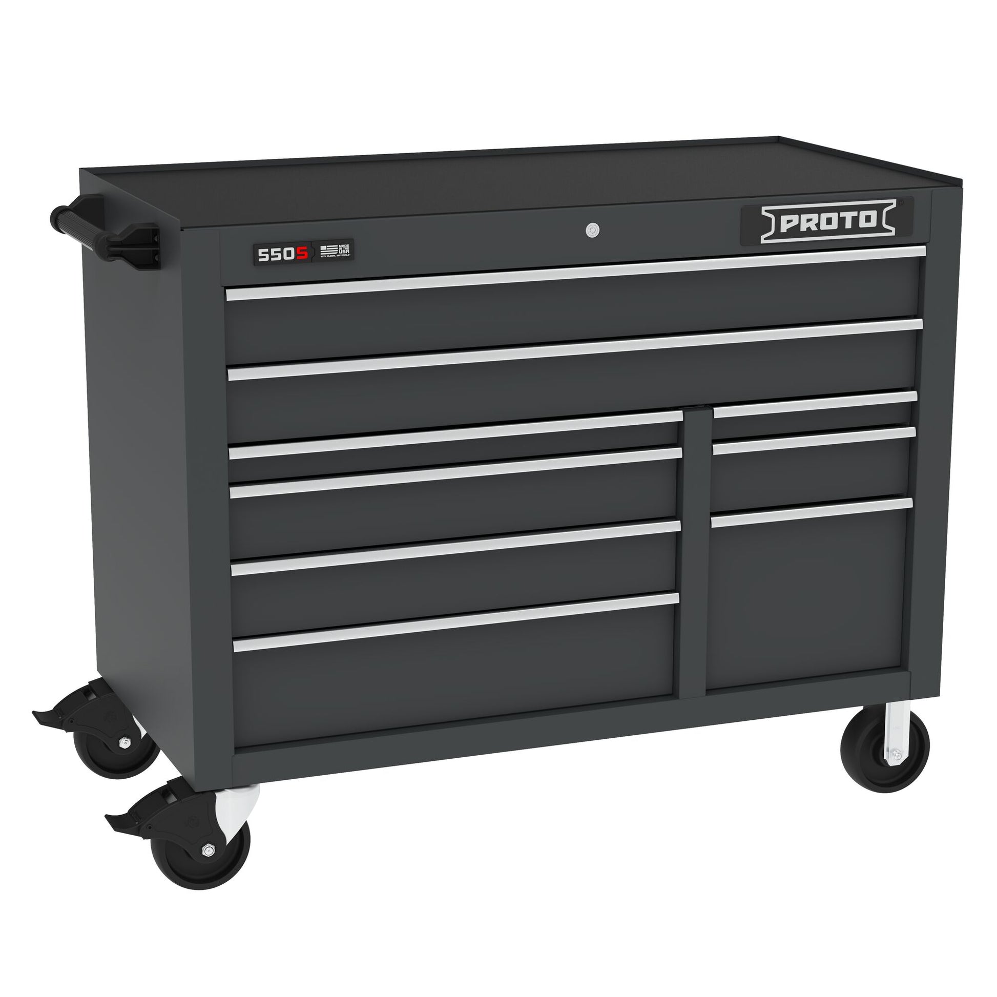 Proto Wrkstation 50 in. 9 Drawer Dual Black J555041B-9DB