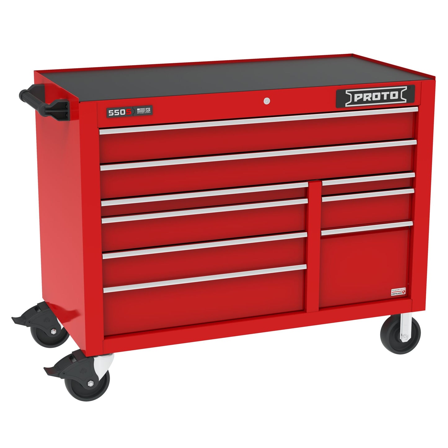 Proto Pwr Wrkstn 50 in. 9 Drawer Gl Red J555041B-9RDPD