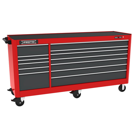 Proto J558846B-13SG — 88 in. 13-Drawer 550S Series Workstation With Wheel J558846B-13SG