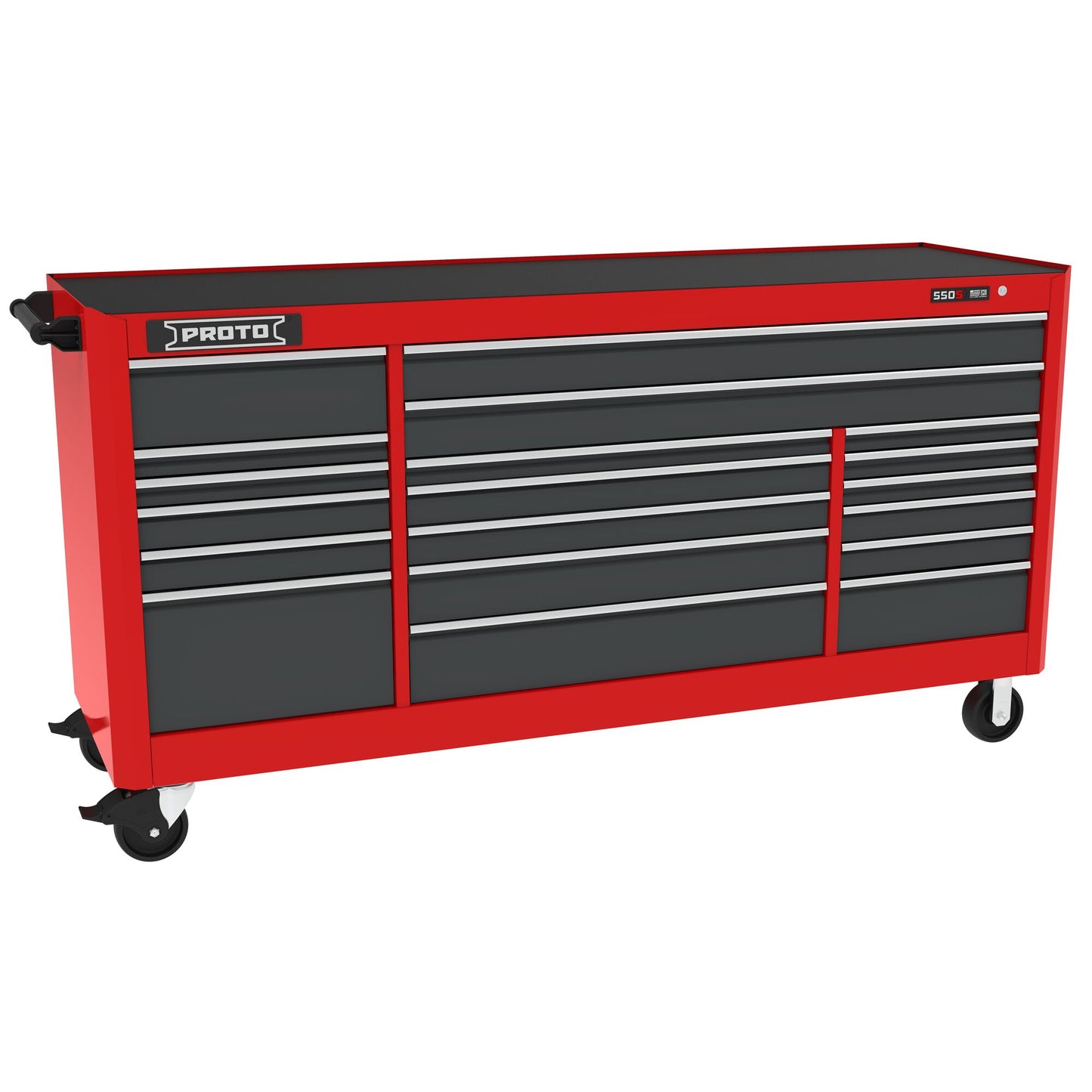 Proto J558846B-19SG — 88 in. 19-Drawer 550S Series Workstation With Wheels J558846B-19SG
