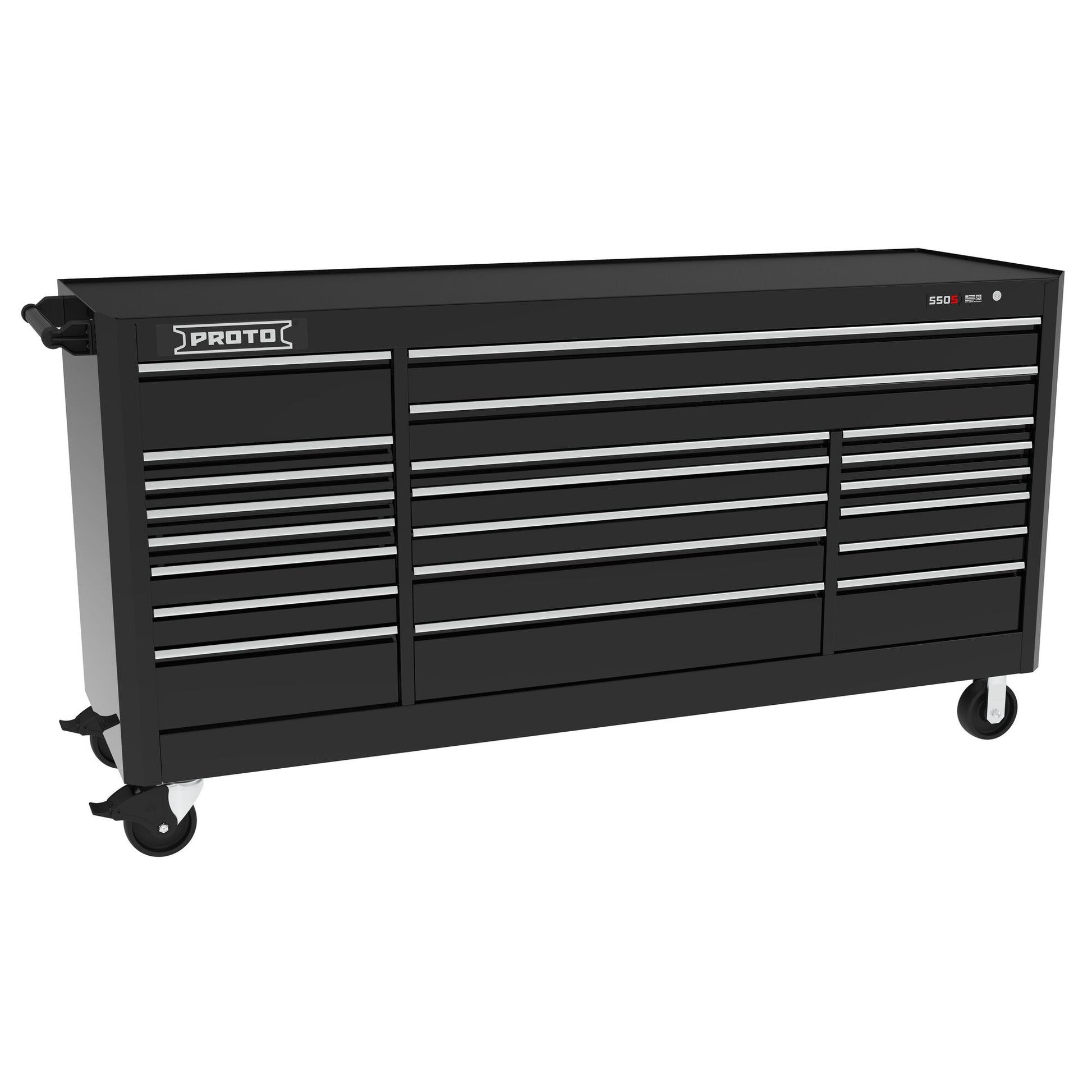Proto Wrkstn 88 in. 21 Drawer Black J558846B-21BK