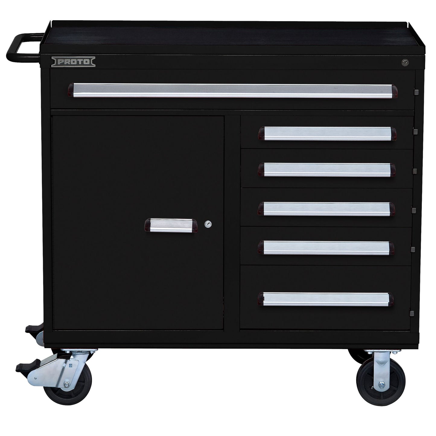 Proto 45In Wrkstn 6 Drw 1 Shelf Black J564542-6BK-1S