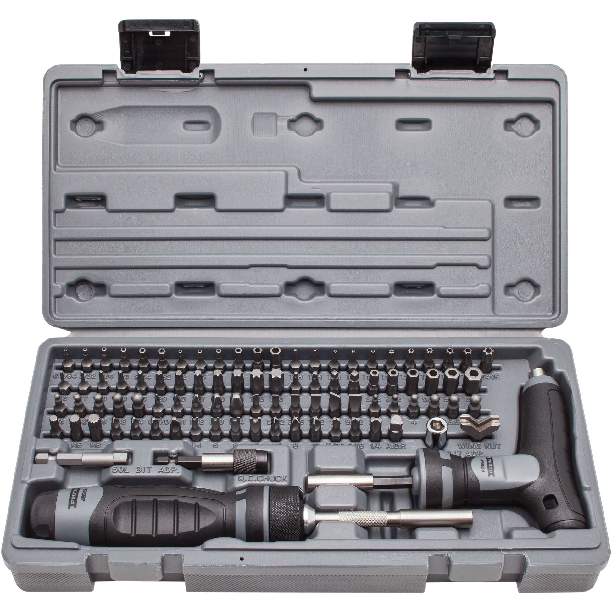 Proto Multibit Set With Ratchet Screwdriver and T-Handle (91 pc.) J61390
