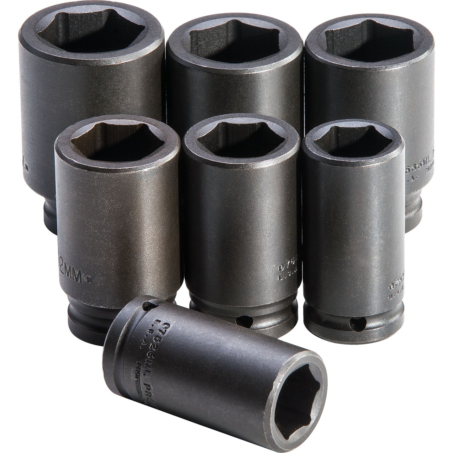 Proto J72102M — 3/4 in. Drive 6-Point Metric Impact Socket Set (7 pc.) J72102M