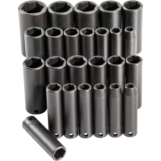 Proto J72118 — 3/8 in. Drive 6-Point Deep Impact Socket Set (25 pc.) J72118