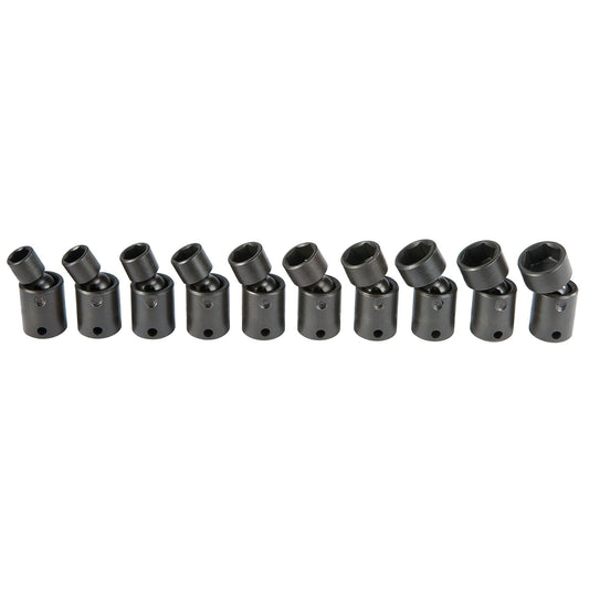 Proto J72133M — 3/8 in. Drive 6-Point Metric Universal Impact Socket Set (10 pc.) J72133M