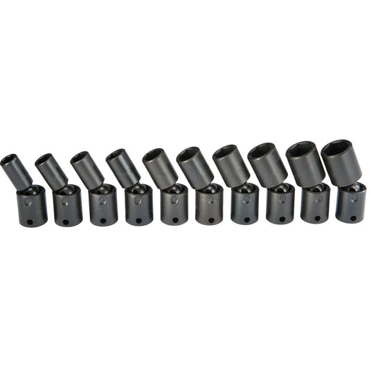 Proto J72135M — 3/8 in. Drive 6-Point Metric Universal Impact Socket Set (10 pc.) J72135M
