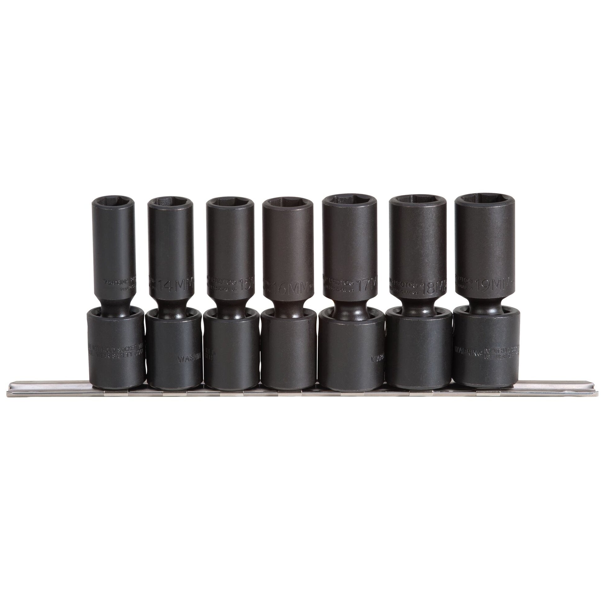 Proto J72147M — 1/2 in. Drive 6-Point Deep Metric Impact Socket Set (7 pc.) J72147M
