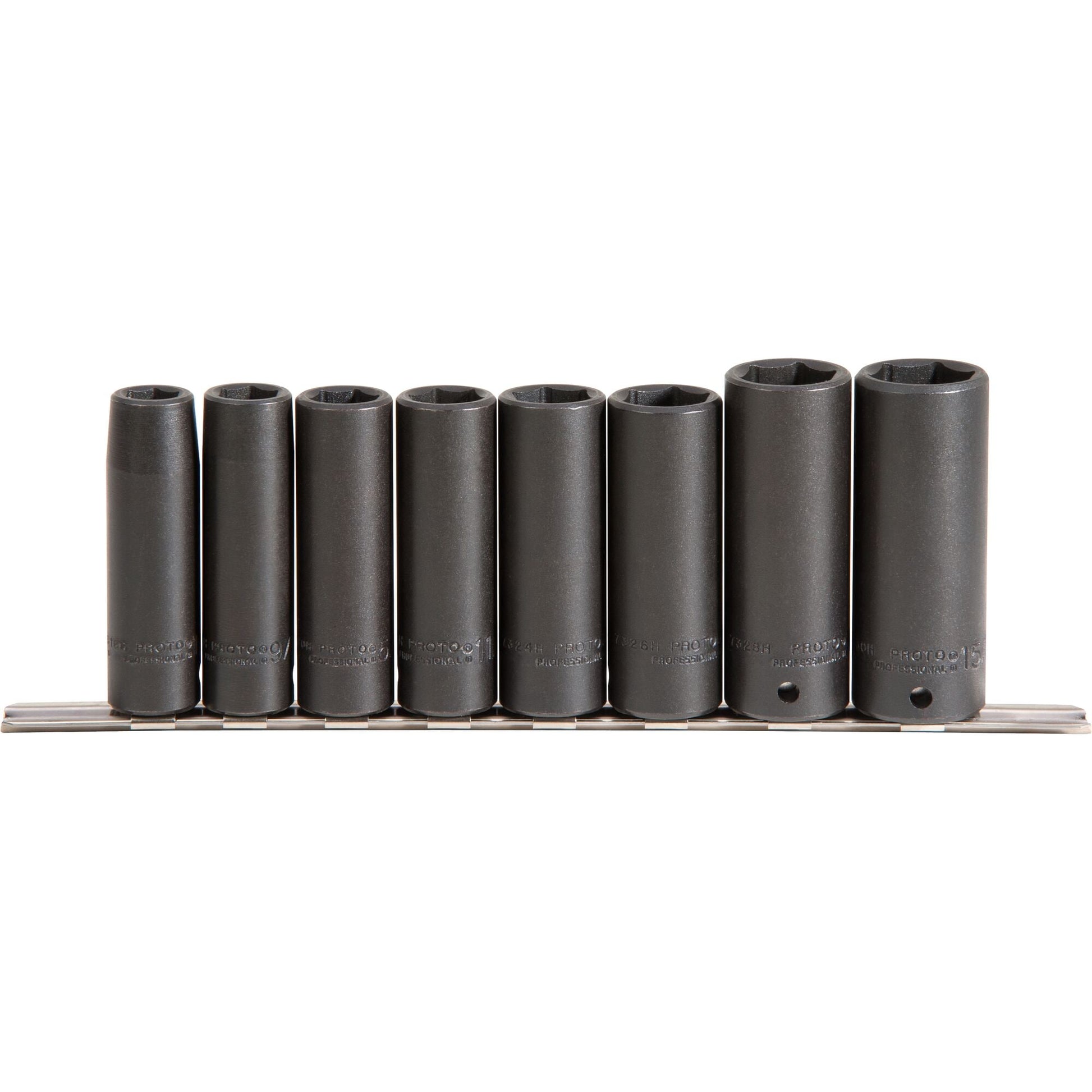 Proto J72159 — 1/2 in. Drive 6-Point Deep Impact Socket Set (8 pc.) J72159