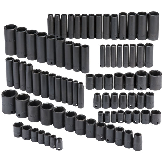 Proto J7274 — 3/8 in. & 1/2 in. Drive 6-Point Impact Socket Set (86 pc.) J7274