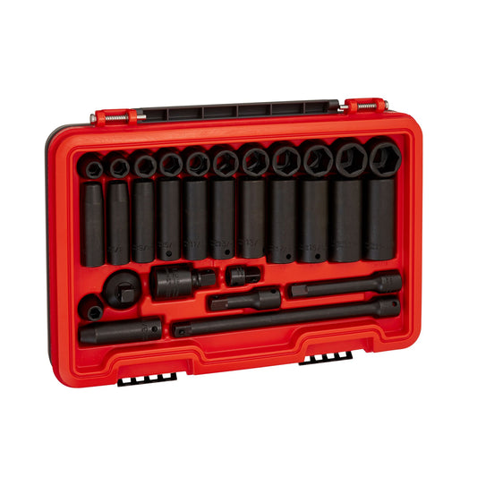 Proto J74130IM — 1/2 in. Drive 6-Point Impact Socket Set (30 pc.) J74130IM