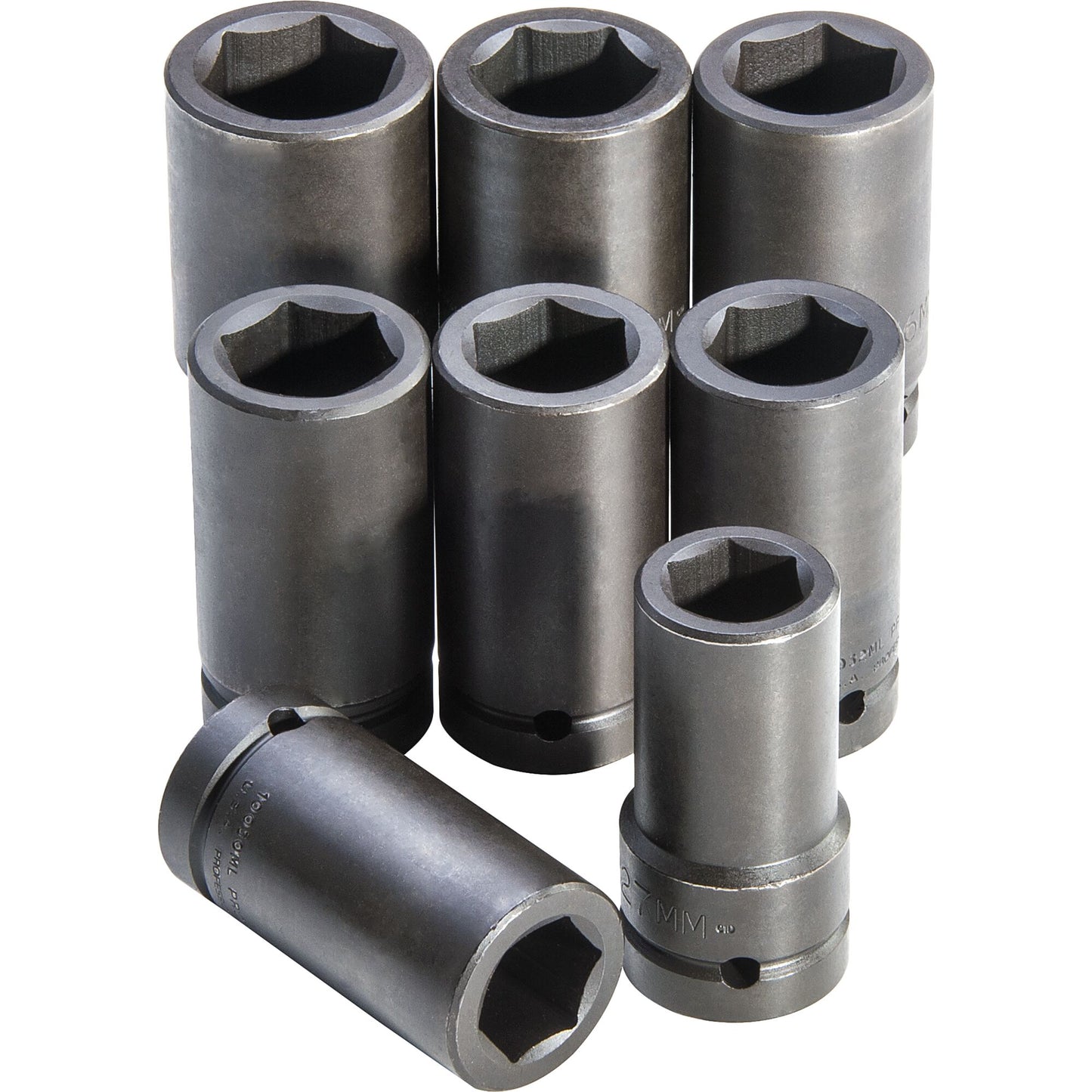 Proto J76104 — 1 in. Drive 6-Point Metric Deep Impact Socket Set (8 pc.) J76104