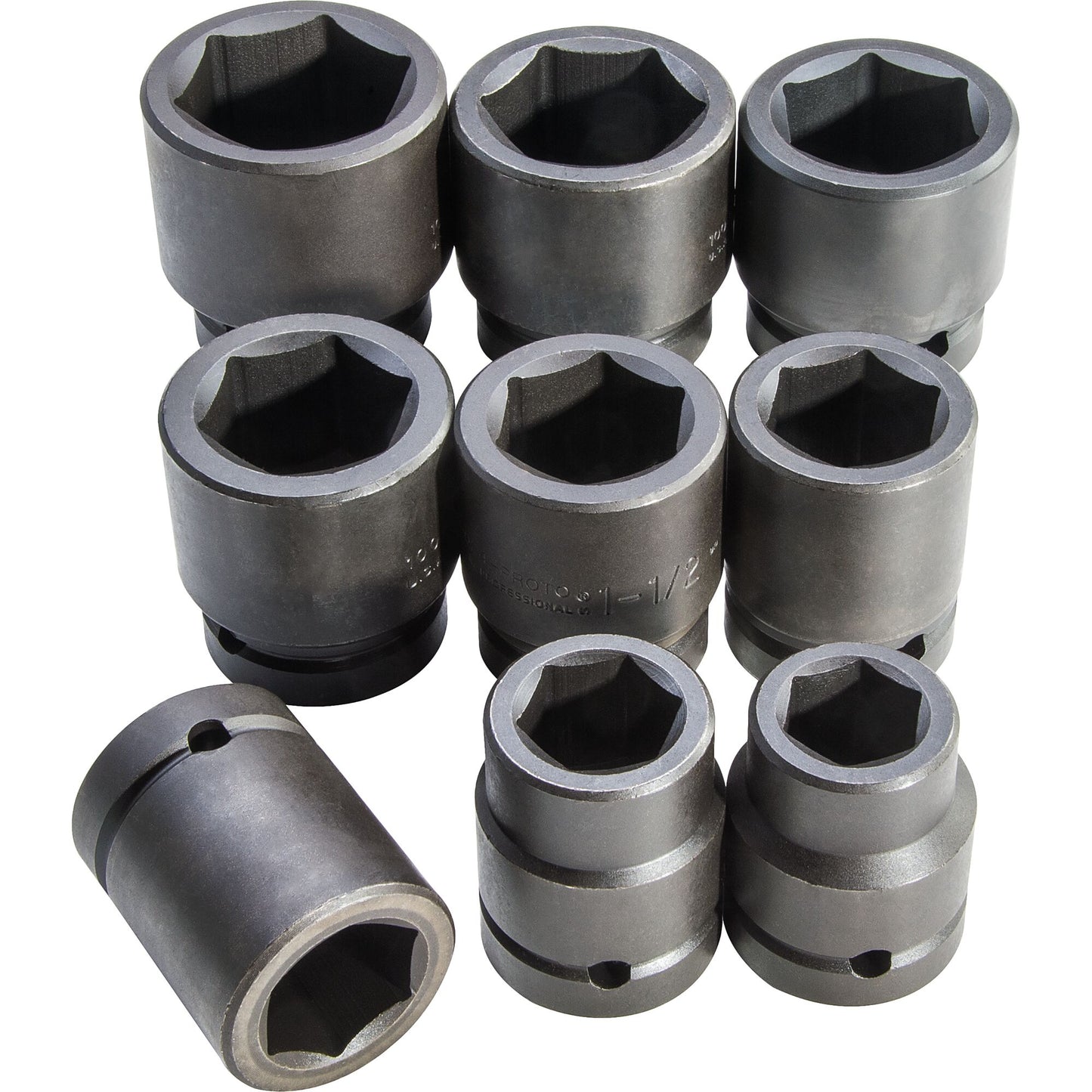Proto J76109 — 1 in. Drive 6-Point Impact Socket Set (9 pc.) J76109