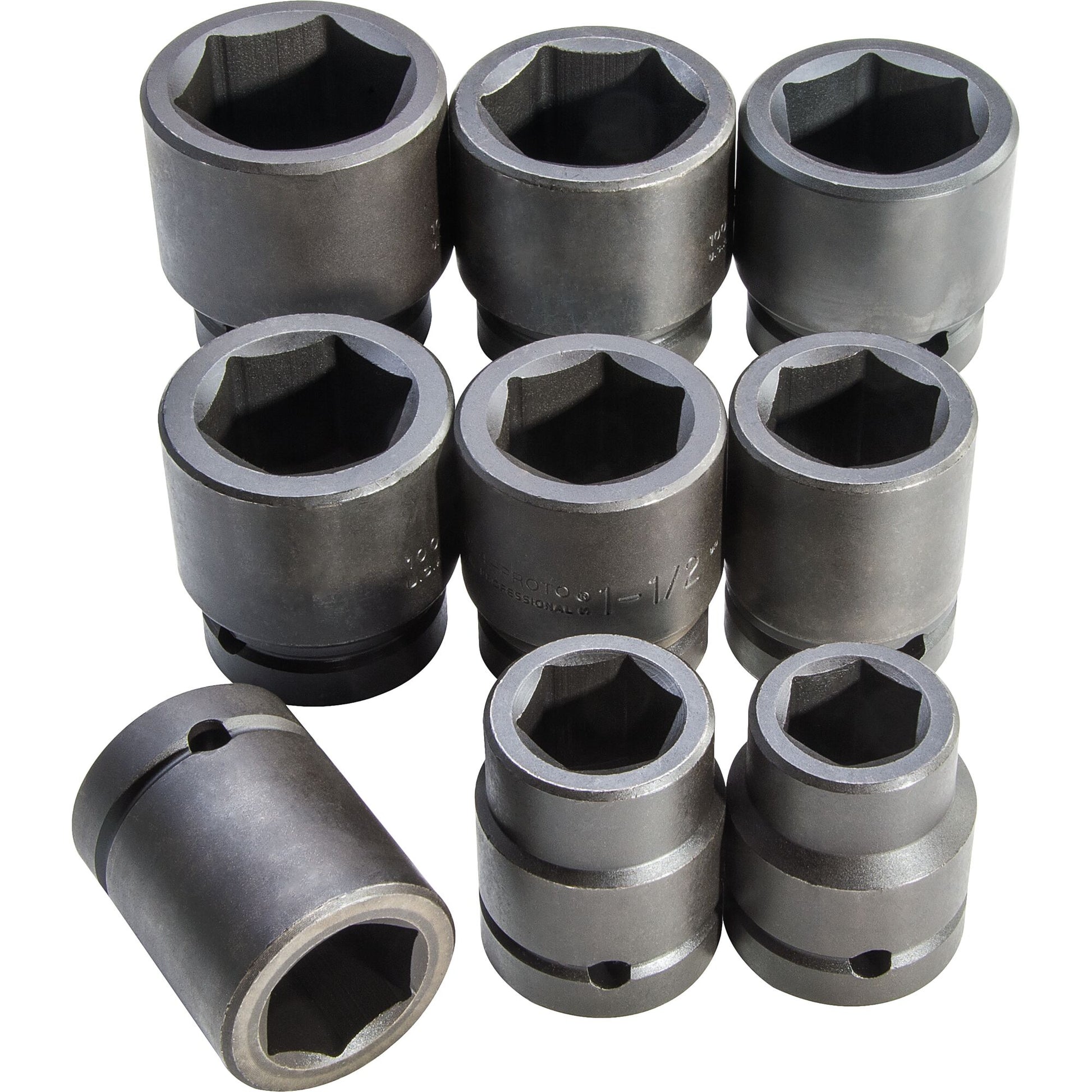 Proto J76109 — 1 in. Drive 6-Point Impact Socket Set (9 pc.) J76109
