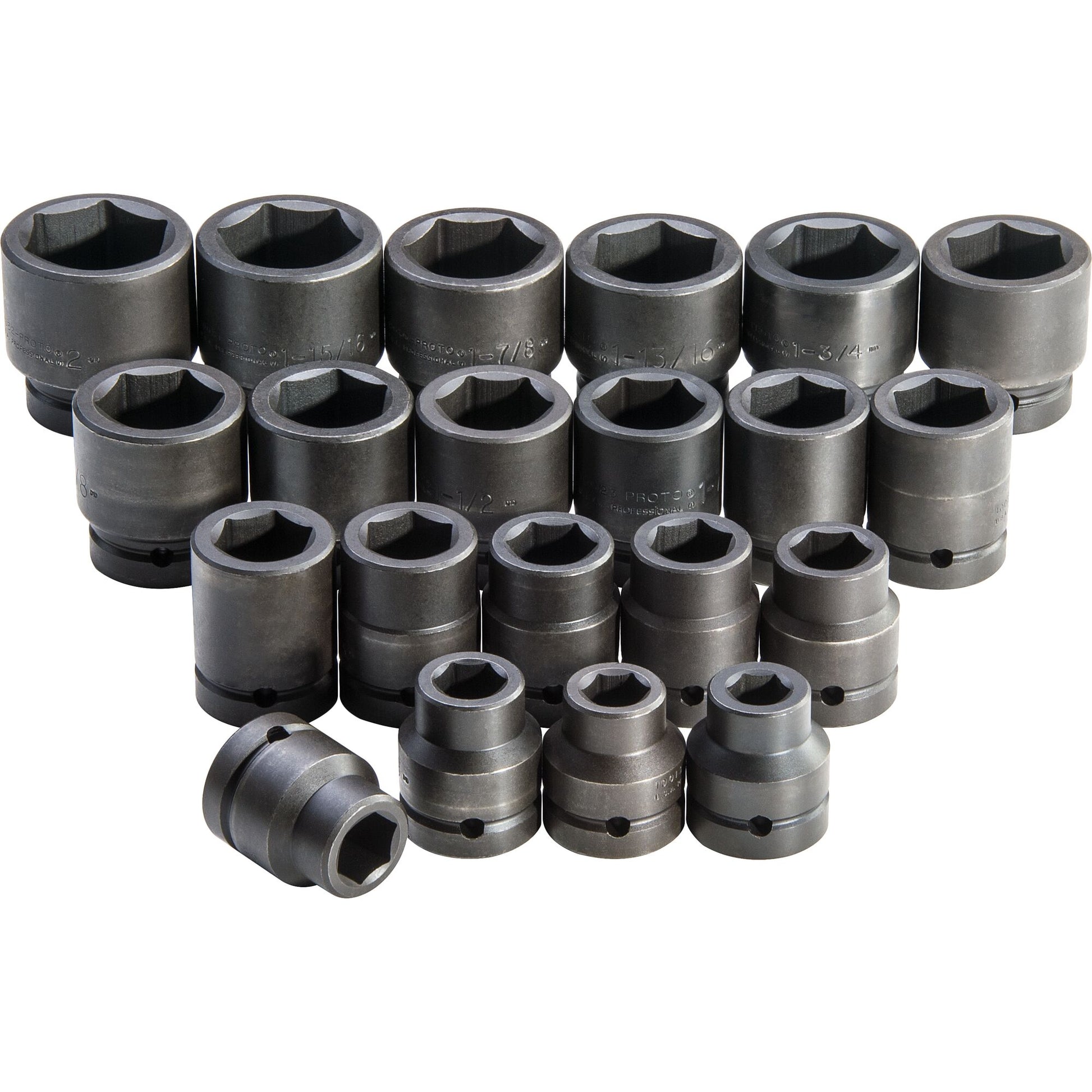 Proto J76122 — 1 in. Drive 6-Point Impact Socket Set (21 pc.) J76122