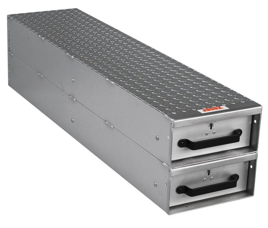 Crescent 2 Drawer Long Stacked Heavy-Duty Aluminum Drawer Storage 12"W x 12"H x 50"L 1407980