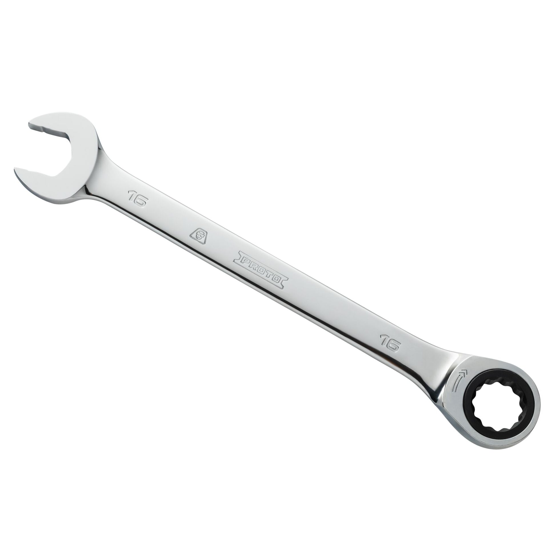 Proto Wrench Combination Ratcheting 12Pt Full Polish 16Mm JSCRM16T