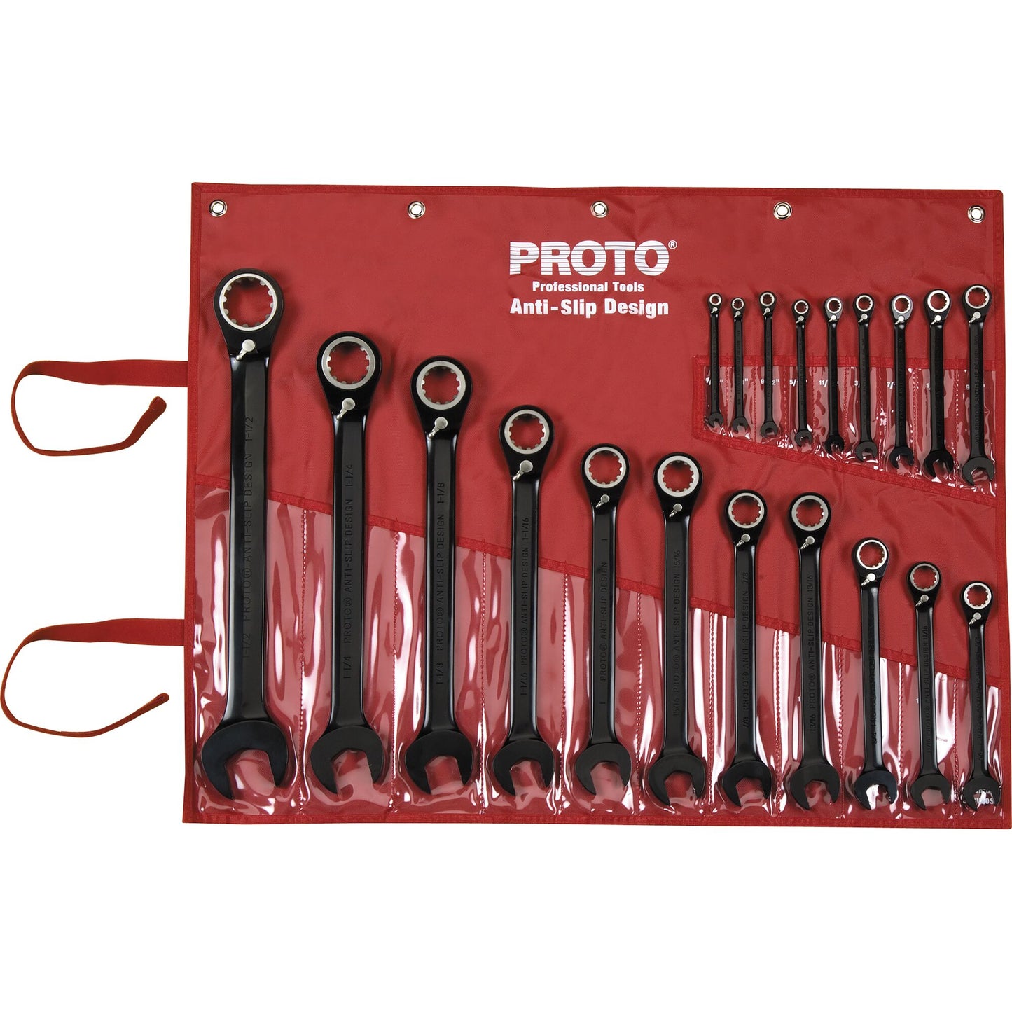 Proto JSCV-20S — Reversible Ratcheting Combination Spline Wrench Set (20 pc.) JSCV-20S