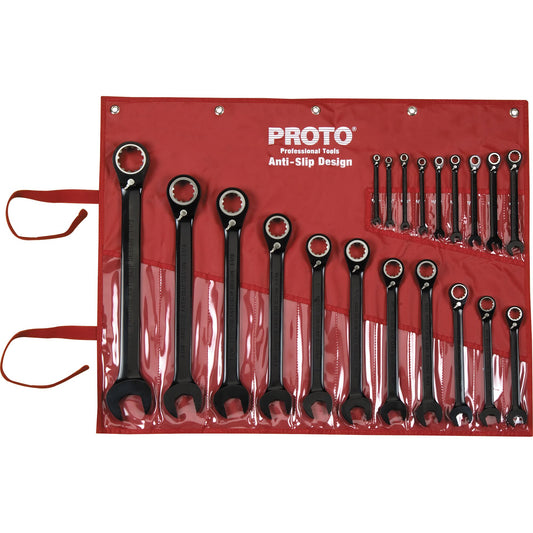 Proto JSCV-20S — Reversible Ratcheting Combination Spline Wrench Set (20 pc.) JSCV-20S