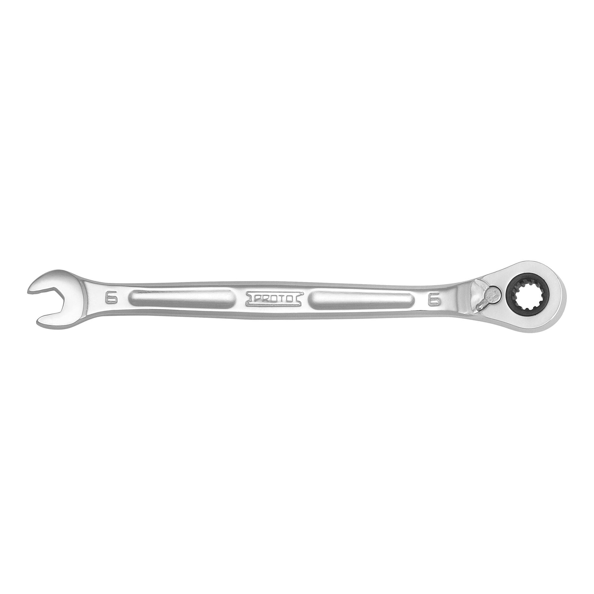 Proto JSCVM06B — 6mm Full Polish Reversible Ratcheting Spline Combination Wrench JSCVM06B
