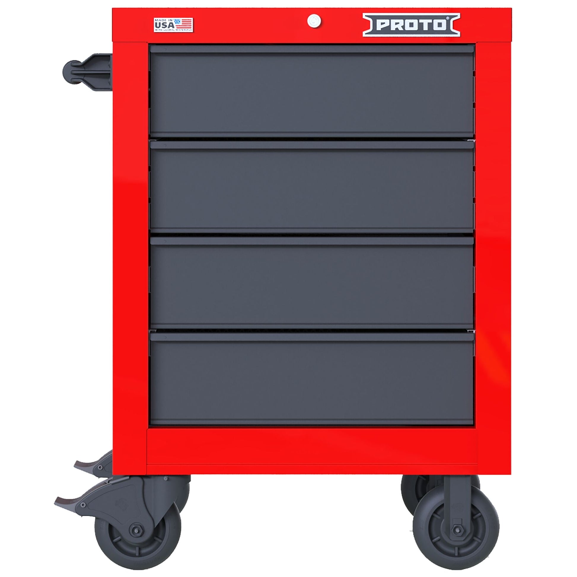 Proto 27 in. 4 Drawer Roller Red Gray JSTV2739RS04RG