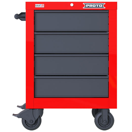 Proto 27 in. 4 Drawer Roller Red Gray JSTV2739RS04RG