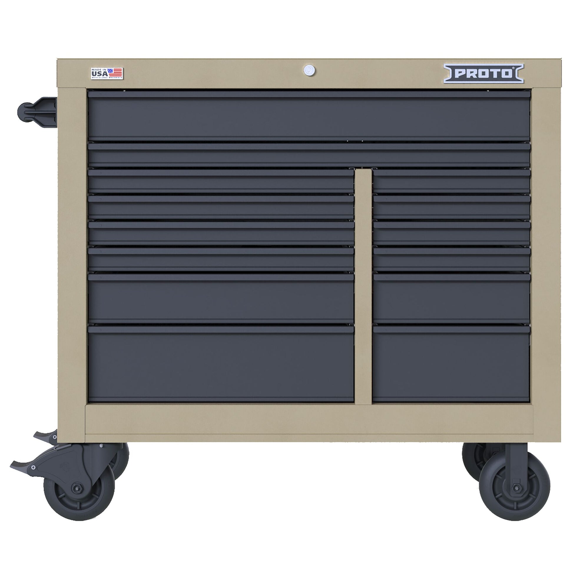 Proto 42 in. 14 Drawer Roller Desert Tan JSTV4239RD14DT