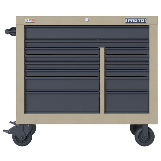 Proto 42 in. 14 Drawer Roller Desert Tan JSTV4239RD14DT