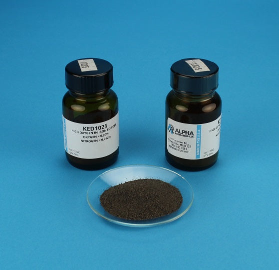 Oxygen and Nitrogen in Iron Powder CRM (O= 0.91%, N= 0.0133%) - Alpha Resources part KED1025 (replaces ELTRA P91500-1001)