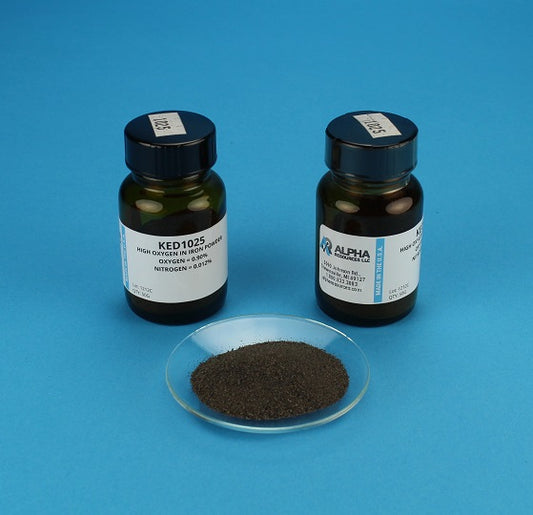 Oxygen and Nitrogen in Iron Powder CRM (O= 0.91%, N= 0.0133%) - Alpha Resources part KED1025 (replaces ELTRA P91500-1001)