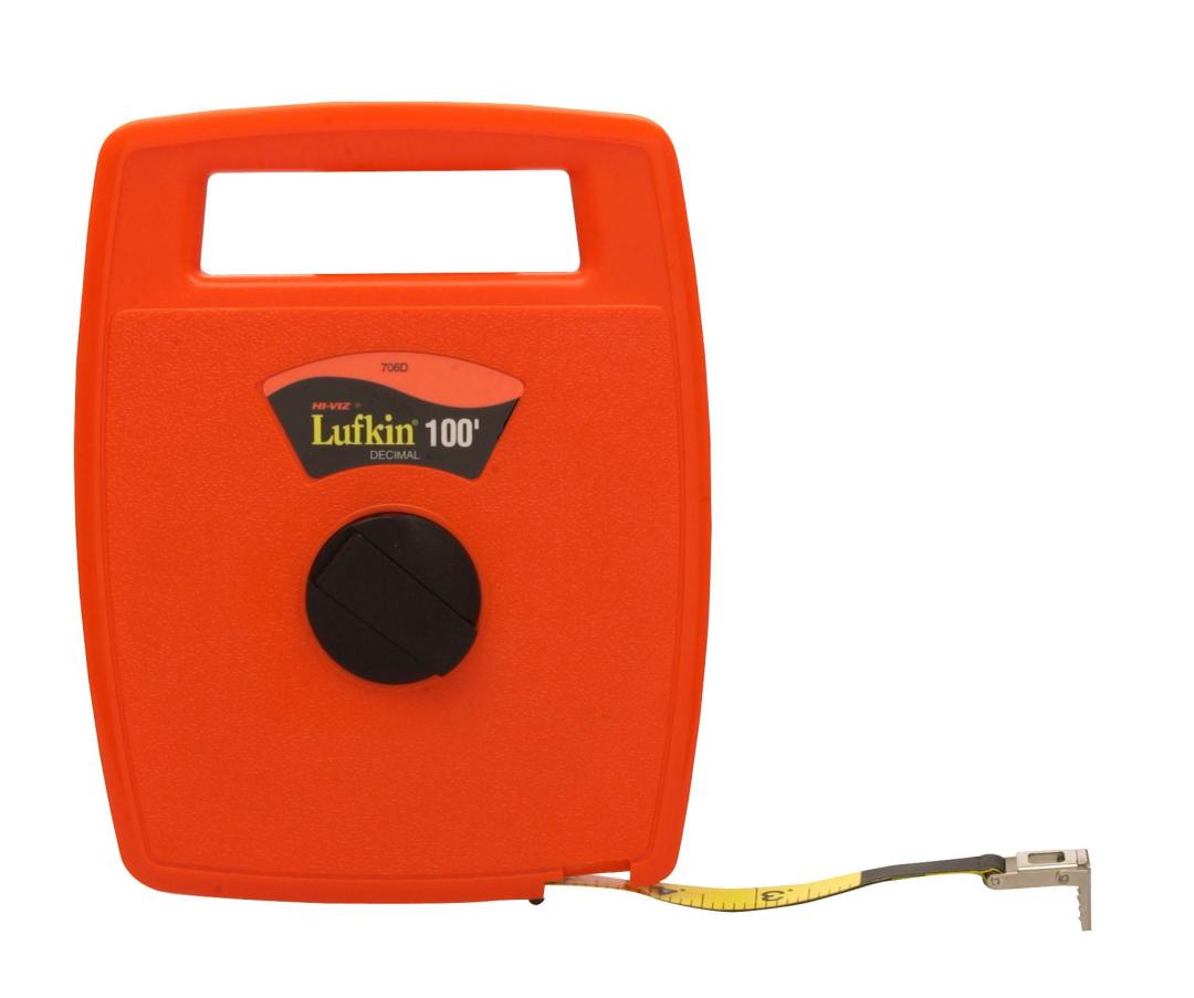 Crescent 1/2" x 100' Linear Engineer's Fiberglass Tape Measure 706D